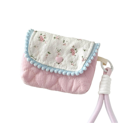 韩系小碎花零钱包迷你小包包女随身便携精致卡包杂物卫生巾收纳包
