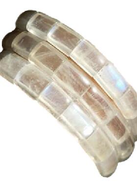 瑞铺原创正品天然白女月光石手链