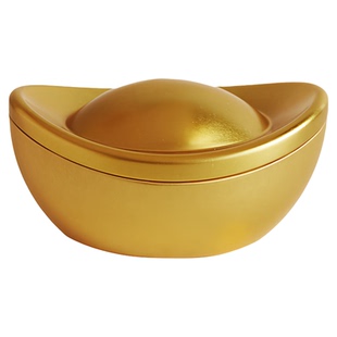 新年礼盒包装盒创意金元宝曲奇饼干糖果高级年货礼品盒小铁盒空盒