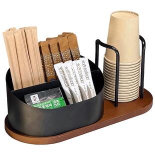 一次性杯子置物架桌面放置茶水杯收纳吧台咖啡角布置取杯器纸杯架