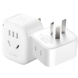 公牛三孔转二孔三脚插头转换器三头转两头两脚不带线三插三相插座