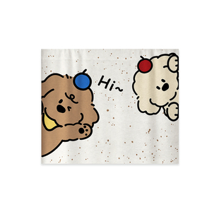 卷毛小狗电表箱遮挡帘魔术贴配电箱装饰画创意墙壁改造遮丑神器