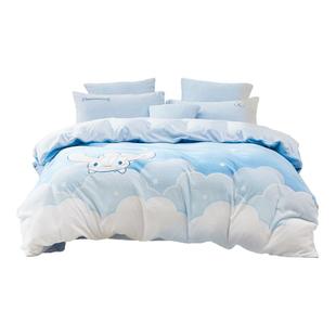 水星儿童家纺A类套件暖绒秋冬保暖牛奶绒三四件套大耳狗学生宿舍
