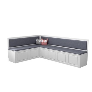 转角卡座餐桌家用卡座沙发储物柜餐厅奶茶店卡座实木定制组合L型