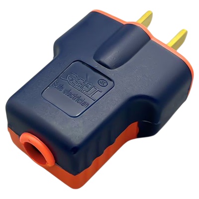 铜不带线二脚插头斜角耐高温