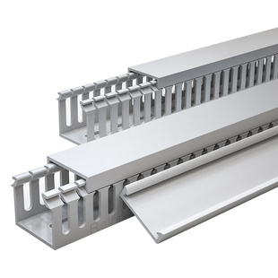 线槽pvc线槽塑料行线槽配线槽走线槽配电箱配电柜灰色50明装阻燃u