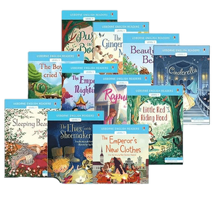 英语小读者分级阅读初级11册 Usborne English Readers level 1 英文原版 小红帽 皇帝的新衣 精灵和鞋匠 英文版儿童童话故事绘本
