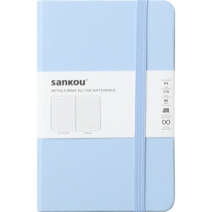 三口a6小笔记本本子随身口袋本精致高级 商务便携小号记事本空白横线点阵内页手账本工作日记本定制可印logo