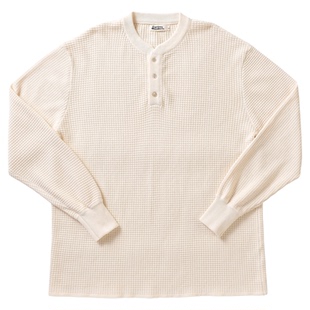 柴米亨利领长袖T恤纯棉休闲通勤毛衣男士秋季打底衫美式复古咔叽