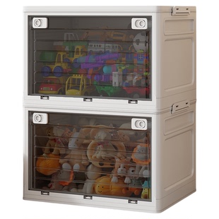 佳帮手可折叠儿童玩具收纳箱客厅大容量储物柜整理带滑轮收纳神器