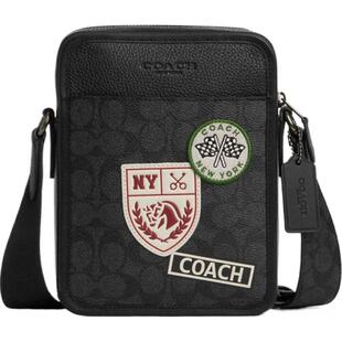 COACH/蔻驰奥莱男士老花SULLIVAN 斜挎包单肩包小号