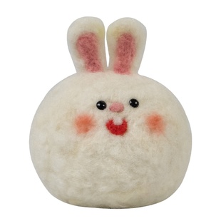 羊毛毡戳戳乐手工制作diy材料包情侣生日礼物团子飞天小兔子挂件