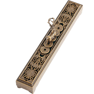 金属线香香盒卧香炉家用室内仿古镂空香薰盒檀香熏香炉线香炉卧式