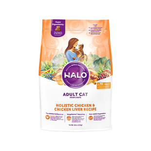 美国进口Halo自然光环纯鲜肉猫粮呵护克软便营养成猫粮6磅/10磅