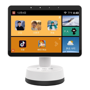 长颈猫老人远程双向视频通话家用可视电话监控4G摄像头陪伴智能屏