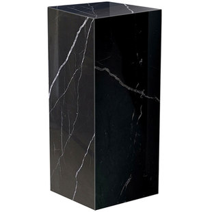 天然黑白根大理石底座摆件酒店商场销售中心工艺品雕塑台基座墩石