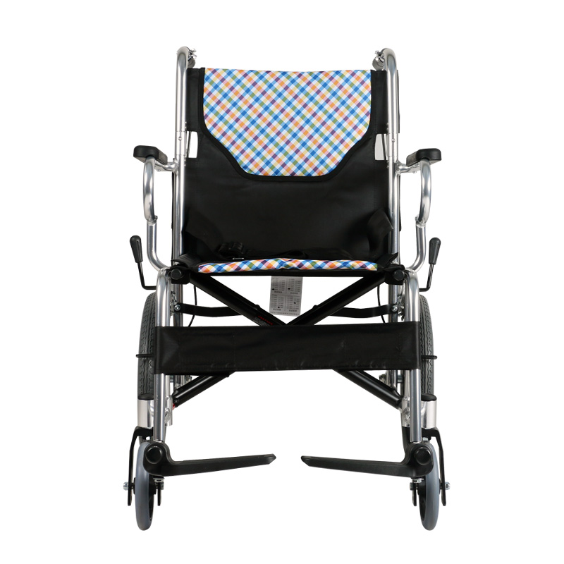 鱼跃轮椅H032C 折叠轻便铝合金轮椅 超轻便携小轮老人旅行代步车