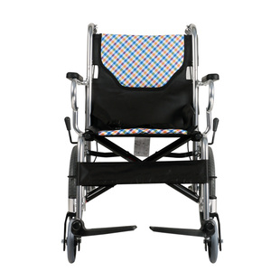 鱼跃轮椅H032C 折叠轻便铝合金轮椅 超轻便携小轮老人旅行代步车