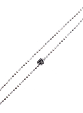 渡鸦原创撒旦羊头骷髅纯银圆珠链