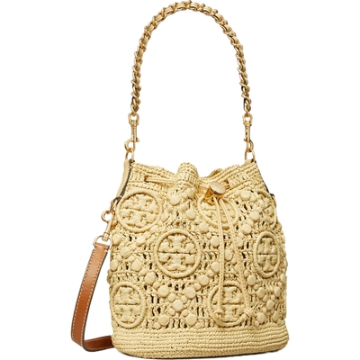 【礼物】TORY BURCH 汤丽柏琦 T MONOGRAM 斜挎水桶包 169134