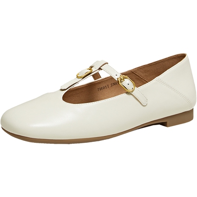 TATA他她女鞋2026春季羊皮浅口单鞋女休闲鞋玛丽珍鞋子7H011AQ6