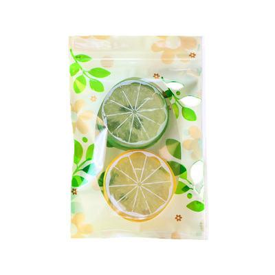 彩色食品自封袋花草零塑料拉骨袋