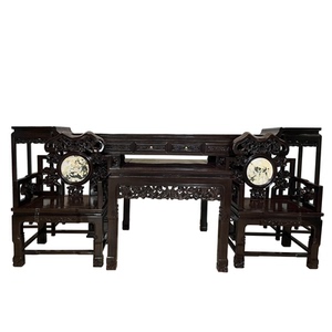 黑檀中堂六件套榫卯实木家具