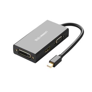 绿联minidp转hdmi/vga/dvi三合一转换器适用于iPhone联想笔记本电脑外接显示器投影小dp转hdmi迷你雷电扩展坞