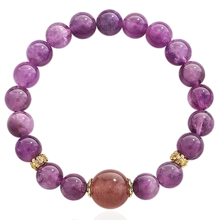 AJIDOU阿吉豆手链女款时尚手串紫水晶手饰品原创设计轻奢手串串珠