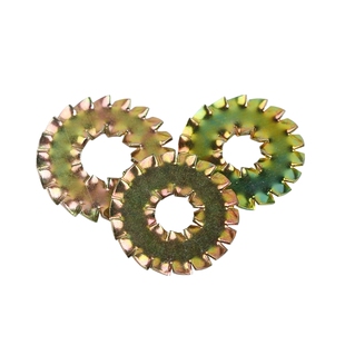 内外锯齿垫圈泰展M5 M6 M8镀锌锁紧垫圈汽标Q411标准双侧锯齿垫片