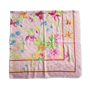 花卉春夏围巾女气质法式温柔大方巾防晒沙滩巾空调房护颈防风披肩