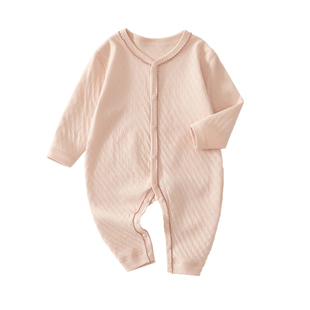 纯棉婴儿连体衣2026新款新生宝宝开春衣服春秋季春装女童睡衣哈衣