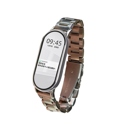 适用小米手环9表带8/10NFC手环金属表带运动9手环不锈钢表链7Pro智能9Pro手环8Pro夏天透气红米手表5/4手表带