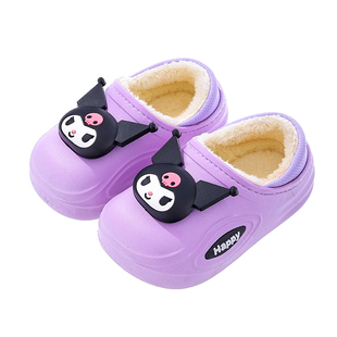 儿童棉拖鞋男童冬季宝宝室内家居鞋加绒保暖拖鞋女童冬款包跟棉鞋