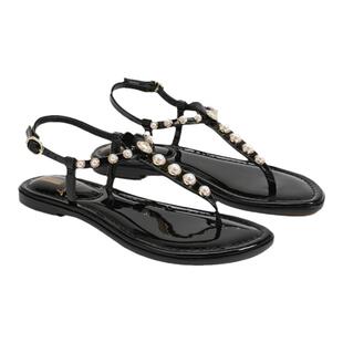 SAM EDELMAN山姆爱德曼夏沙滩时尚珍珠装饰夹趾凉鞋女GIGI PEARL