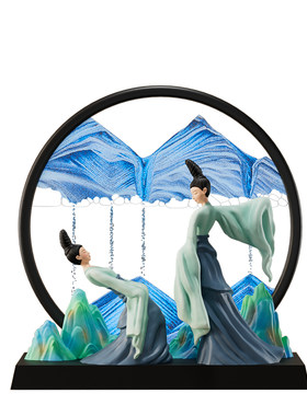 只此青绿仕女流沙画摆件高级感国潮文创伴手礼电影周边纪念品礼物