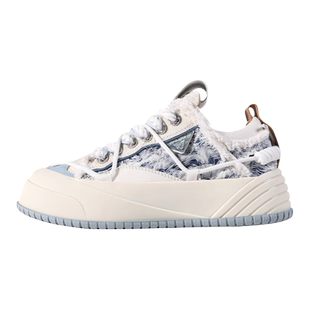 【左航于文文同款】onmax海洋纸飞机帆布鞋厚底增高2026秋冬男女