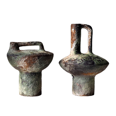 侘寂凤陶瓷桌面摆件异形花器