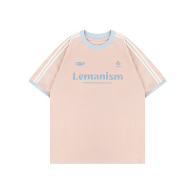 lemanism潮牌美式条纹球衣短袖T恤男款2026夏季新款情侣款球服女