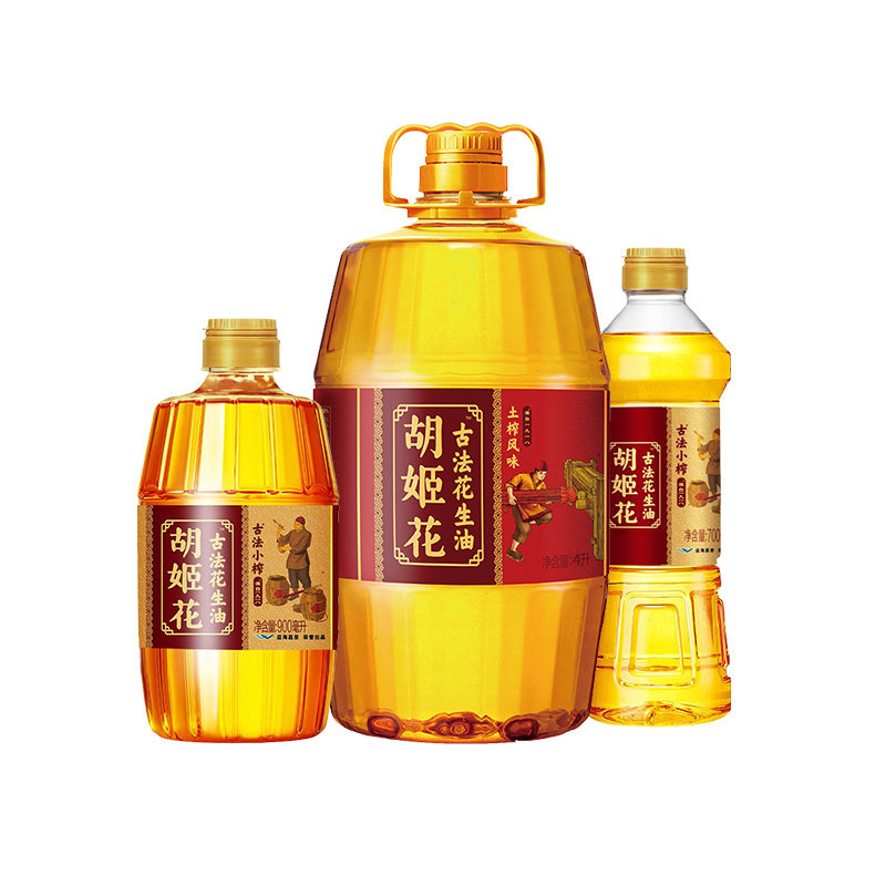 胡姬花土榨花生油5.6L组合