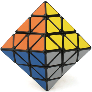 蓝蓝异形魔方八轴4四阶8面体4四轴4四阶陀螺三叶草八面体益智玩具