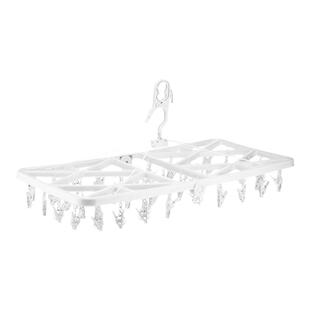 日本JSK特大多夹子晾衣架大号可折叠晒袜子内衣晾衣架防风晾晒架