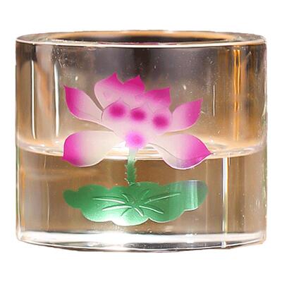 水晶酥油烛台供灯家用蜡烛烛台佛堂佛灯台贡灯供佛灯酥油灯底座