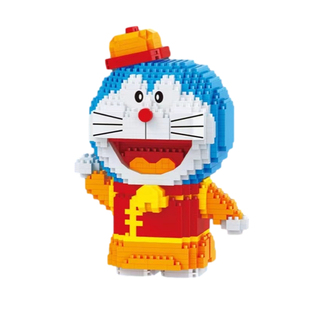 哆啦A梦12生肖星座积木叮当猫儿童益智diy拼装男女孩生日礼物摆件