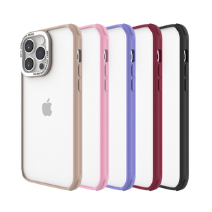 SOLIDE适用2025苹果15ProMax透明手机壳14Pro防摔全包保护套14Plus可替换镜头圈14防护手机套时尚男女情侣壳