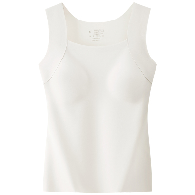 无痕保暖背心内衣女带胸垫一体式