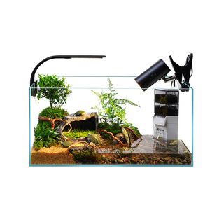 乌龟缸超白玻璃造景家用客厅养乌龟专用缸饲养箱带晒台生态鱼缸