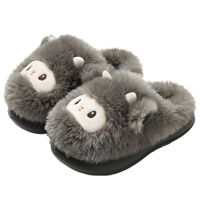卡通羊羊儿童棉拖鞋男童亲子保暖