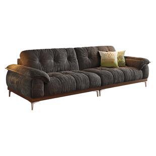 政府补贴帕沙曼云朵布艺沙发小户型客厅法式复古风实木沙发雪尼尔