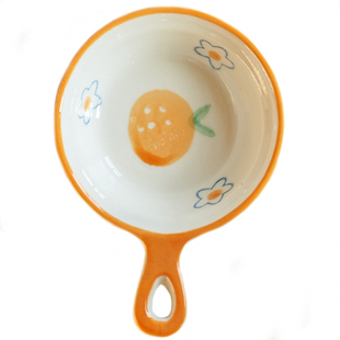 肆月蘸料碟小碟子陶瓷家用卡通味碟酱油醋蘸水碟单柄调味碟咸菜碟